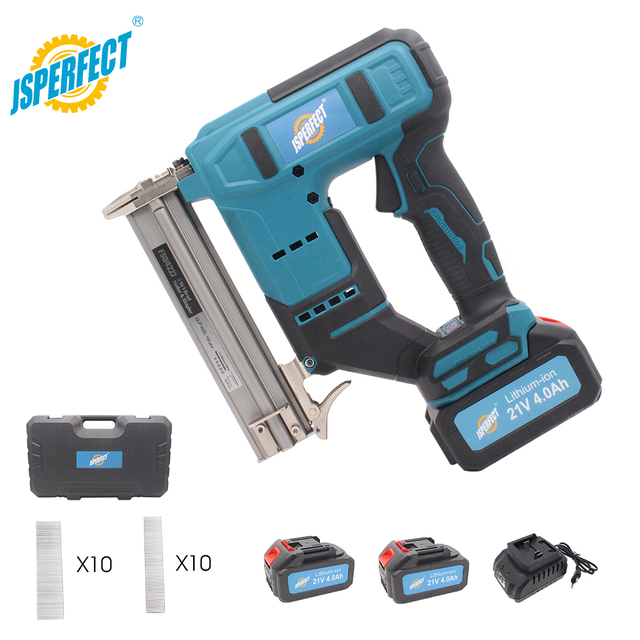 21 V kabellose b&uuml;rstenlose Nagelpistole, 2 Batterien, BMC-Pack